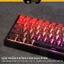 Keycap topographic 4.0 Black Red xuyên led vân gradient nhựa pbt dùng cho bàn phím cơ