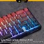 Keycap topographic 4.0 Black Red xuyên led vân gradient nhựa pbt dùng cho bàn phím cơ