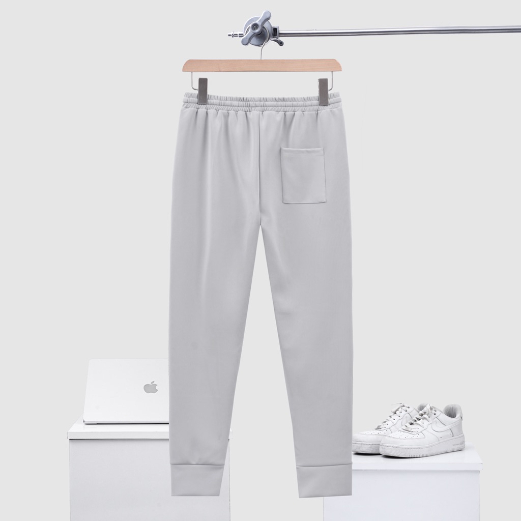 Quần Jogger Trơn Nam Nữ Basic Vải Poly 2 Da Co Giãn 4 Chiều, Không Xù Lông - Phong Cách Thể Thao Năng Động