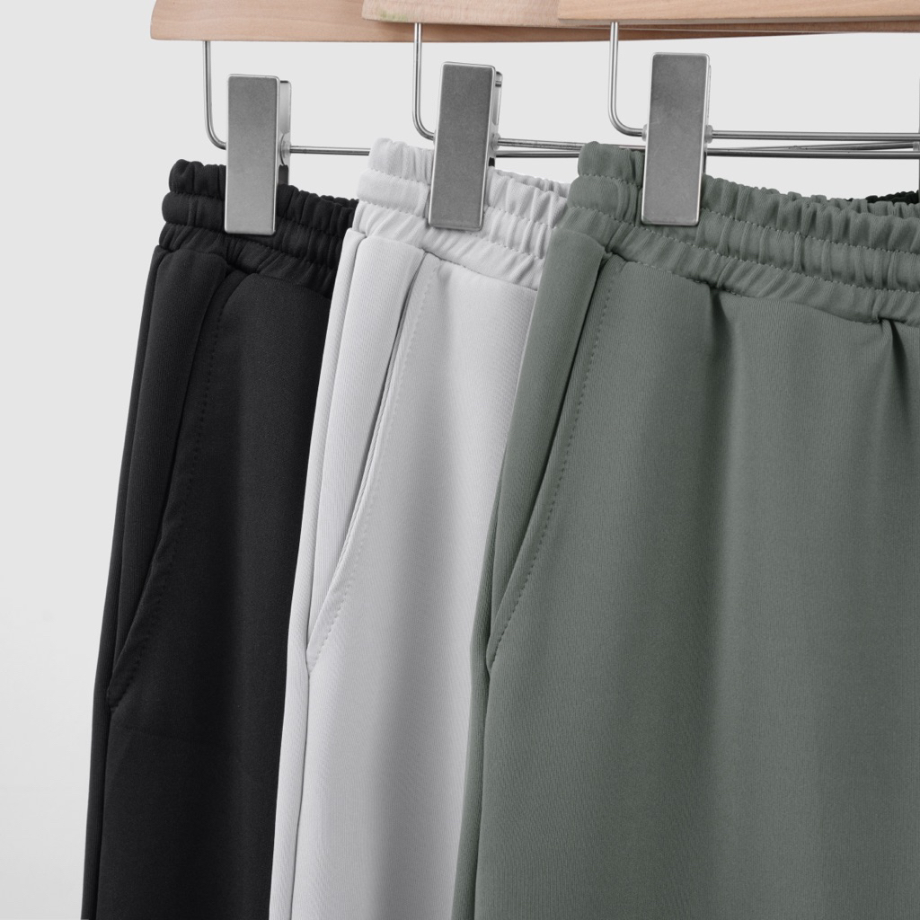 Quần Jogger Trơn Nam Nữ Basic Vải Poly 2 Da Co Giãn 4 Chiều, Không Xù Lông - Phong Cách Thể Thao Năng Động