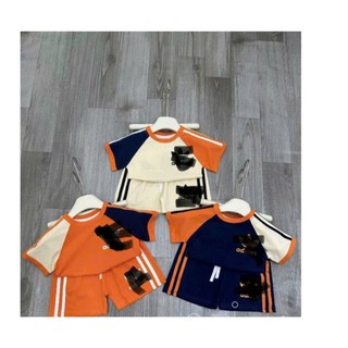 Set đồ thể thao cho bé ĐEN TRẮNG CAM chất liệu cotton mềm mịn thâm hút mồ cho bé 6-18kg xuongmaybabykids