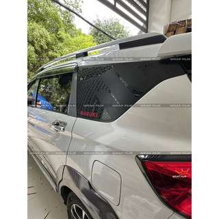 Decal dán kính sau Suzuki XL7, Etiga hình tổ ong - PVC 3M cao cấp không thấm nước không phai màu, keo dán chắc chắn