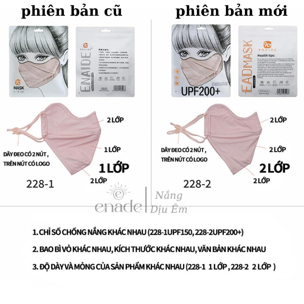 Khẩu Trang Vải Nửa Mặt Enade Chống Tia UV, Khẩu Trang Vải Chống Nắng Che Kín Mặt Chính Hãng ENADE