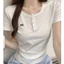 Áo thun cộc tay phối ren, áo babytee in nơ cổ tròn cách điệu phong cách nhẹ nhàng Đại Lục N06