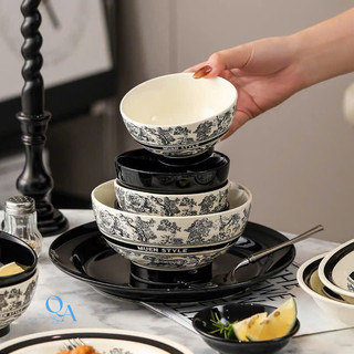 Bộ bát đĩa MUEN STYLE sứ cao cấp 6 | 10 người ăn phong cách Châu Âu hiện đại| Bộ bát đĩa đẹp LUXURY TABLEWARE sang trọng