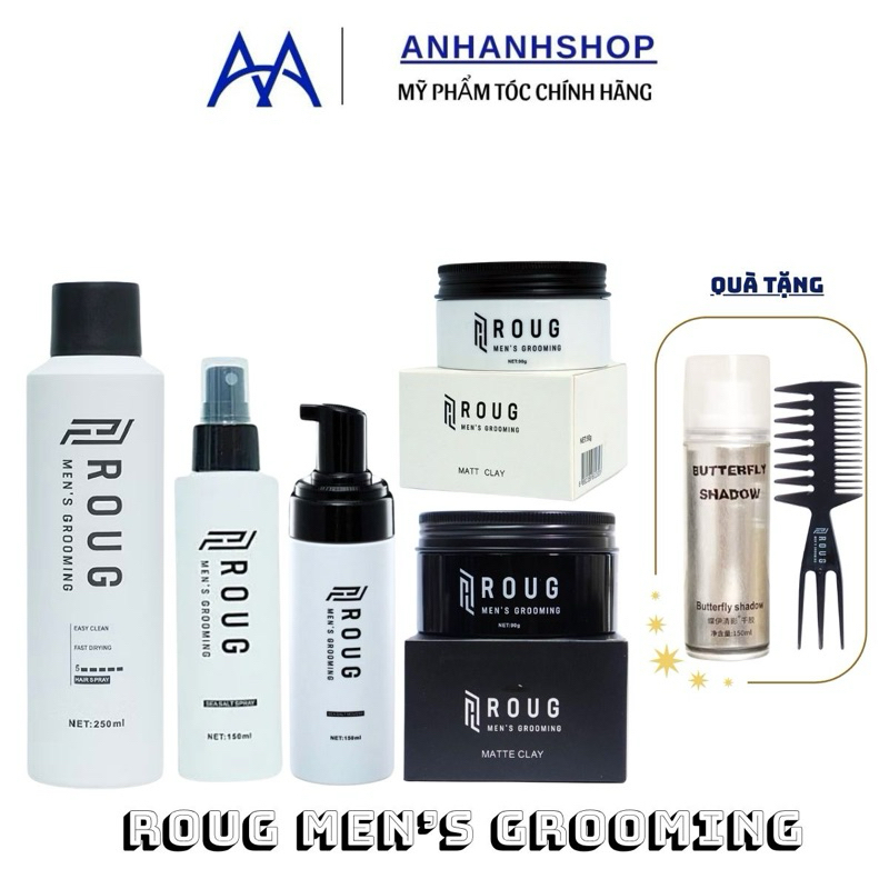 Version 4- Gôm/Xịt/Bọt/Bột phồng ,Sáp Vuốt Tóc Tạo Kiểu Roug Men’s ...