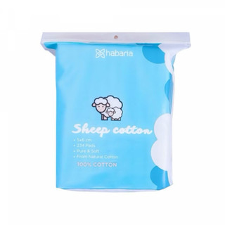 Bông Tẩy Trang Habaria Sheep Cotton 234 Miếng mềm mại, bền bỉ, làm sạch sâu, mẫu mới siêu tiện lợi.