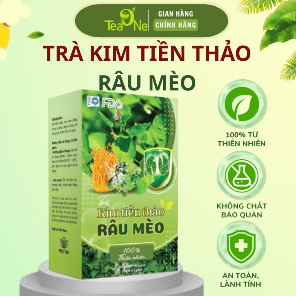 Trà Kim Tiền Thảo Râu Mèo Combo 3 hộp 90 Túi Lọc Bổ Thận, Lợi Tiểu, Mát ...
