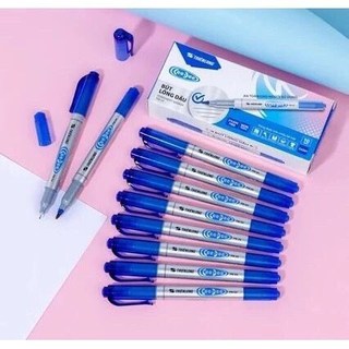 Combo 2-5-10 Bút Lông Dầu Nhỏ 2 Đầu PM-04 Mực Bám Dính Tốt Hàng Loại Tốt