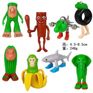 Tung Tung Tung Saur 8 Chiếc Nhân Vật Hành Động Trang Trí Tinh Tinh Bananin Đồ trang trí Sưu Tập
