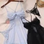 HT195 Váy ngủ sexy xoắn nơ xuyên thấu có GỌNG tôn dáng,đồ ngủ ren dáng xoè gợi cảm HT195