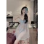 HT195 Váy ngủ sexy xoắn nơ xuyên thấu có GỌNG tôn dáng,đồ ngủ ren dáng xoè gợi cảm HT195