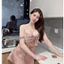HT180 Váy ngủ sexy nợ ngực dễ thương, đồ ngủ lụa dáng xoè tôn dáng gợi cảm HT180