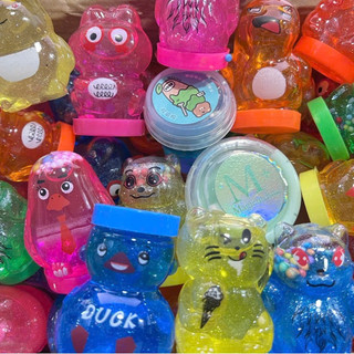 Slime hũ slime có kim tuyến,nhiều hình có chamr xốp loại đẹp không dính tay
