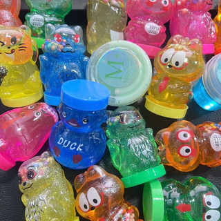 Slime hũ slime có kim tuyến,nhiều hình có chamr xốp loại đẹp không dính tay
