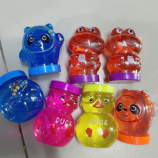 Slime hũ slime có kim tuyến,nhiều hình có chamr xốp loại đẹp không dính tay