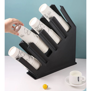 Khay Giá Kệ Đựng Cốc Nhựa, Cốc Giấy Take Away 4 Ngăn | Kệ Đựng Cốc Pha Chế Quán Trà Sữa, Văn Phòng