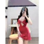 HT173 Váy ngủ sexy xoắn ngực kèm ĐỆM LÓT, đầm ngủ lụa dáng suông quyến rũ HT173 MÚT