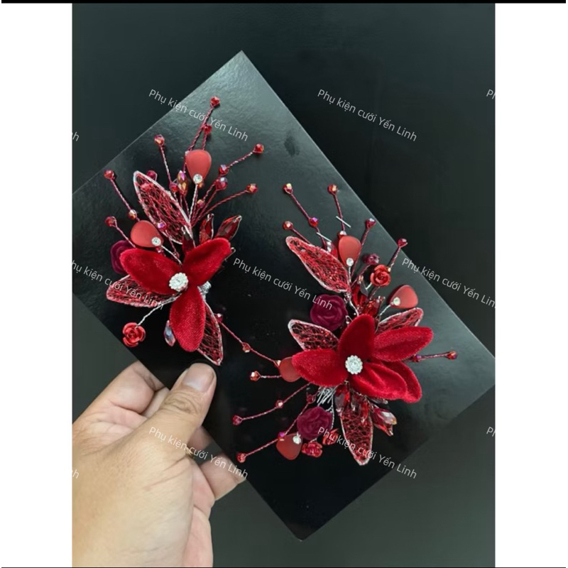 🪭🪭🪭CÀI TÓC CÔ DÂU MÀU ĐỎ (1 chiếc )-TT116|PHUKIENCUOIYENLINH