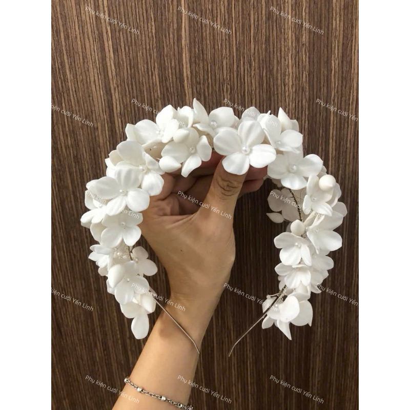 🔥🔥🔥Bờm cài tóc cô dâu hoa đất sét nhiều kích cỡ-TT2253|PHUKIENCUOIYENLINH