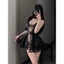 HT143 Váy ngủ sexy xẻ trước dây buộc gợi cảm,đồ ngủ lụa 2s dáng xoè tôn dáng HT143