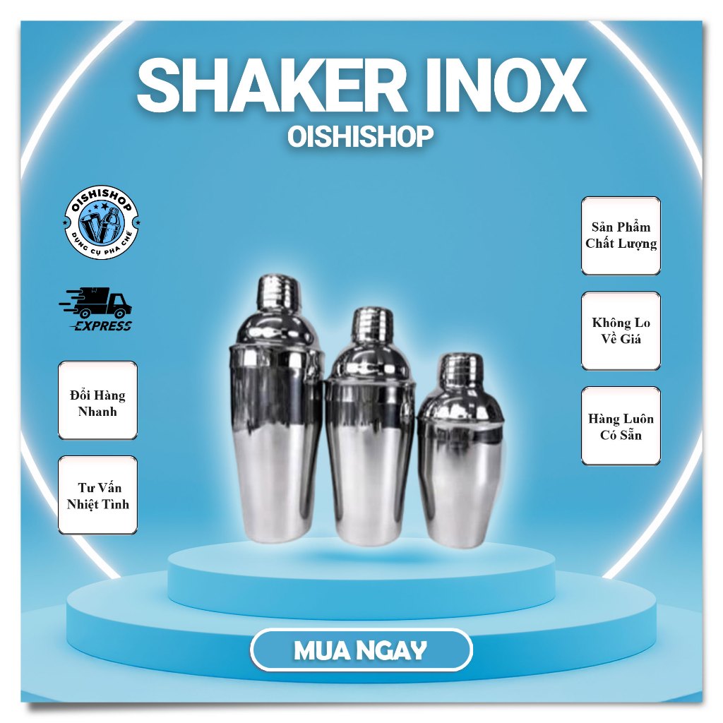 Bình Lắc Pha Chế Shaker Inox Cao Cấp Nhiều Phân Loại, Bền Đẹp, Sang ...
