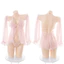 HT132 Váy ngủ sexy trễ vai xẻ trước gợi cảm,đồ ngủ dài tay dáng xoè tôn dáng HT132