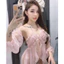 HT132 Váy ngủ sexy trễ vai xẻ trước gợi cảm,đồ ngủ dài tay dáng xoè tôn dáng HT132