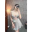 HT133a Váy ngủ sexy phối ren dây đan lưng sang chảnh, đồ ngủ lụa dáng xoè gợi cảm HT133a