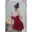 HT134 Váy ngủ sexy phối ren có GỌNG kèm ĐỆM MÚT, đồ ngủ lụa dáng suông gợi cảm HT134