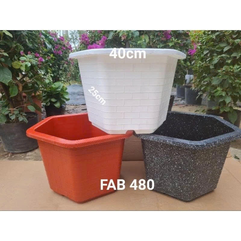 combo 5 chậu nhựa thông cây FA480 cao 25 cm x rộng 40cm
