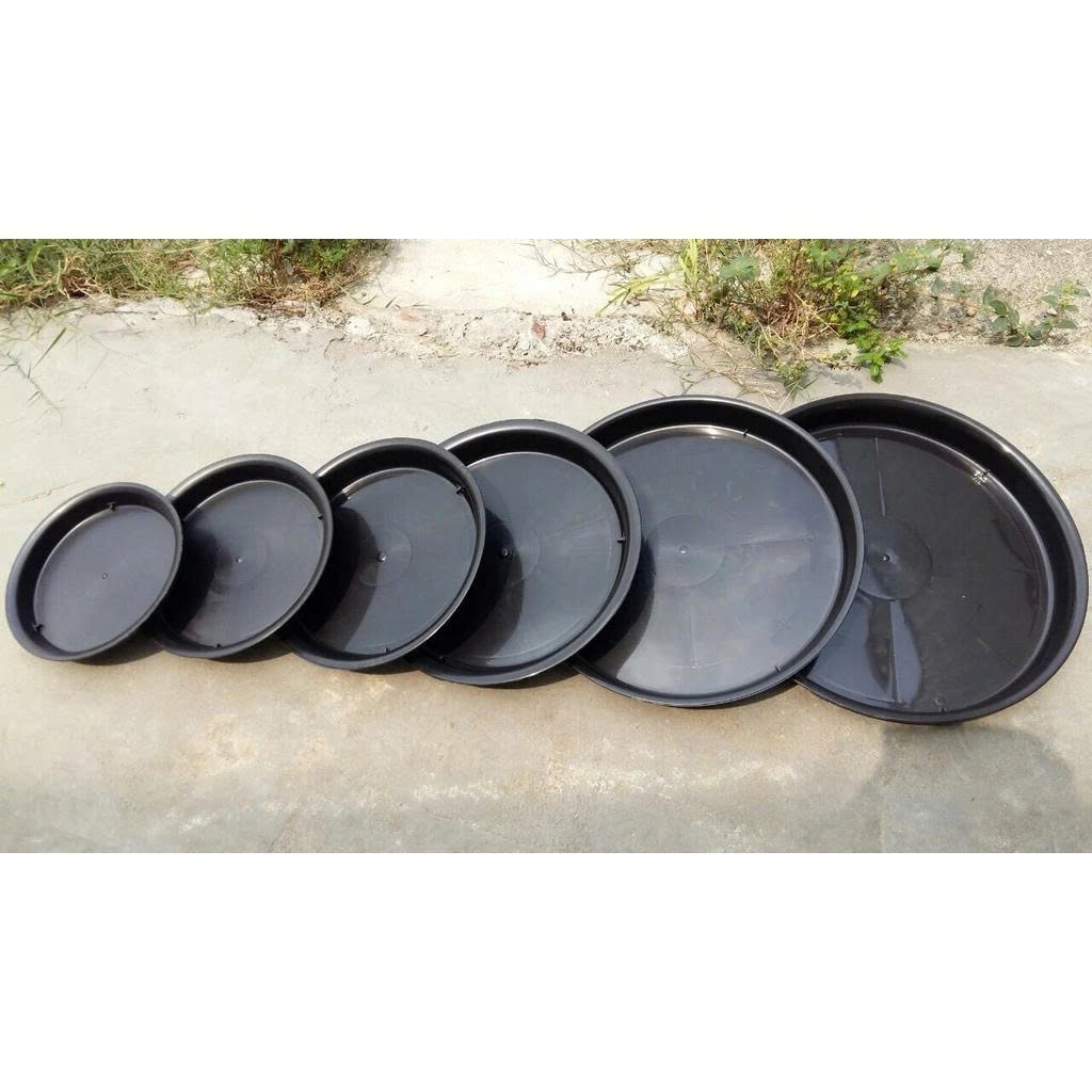 Đĩa lót size to chậu nhựa phi 40-45cm có màu trắng và đen