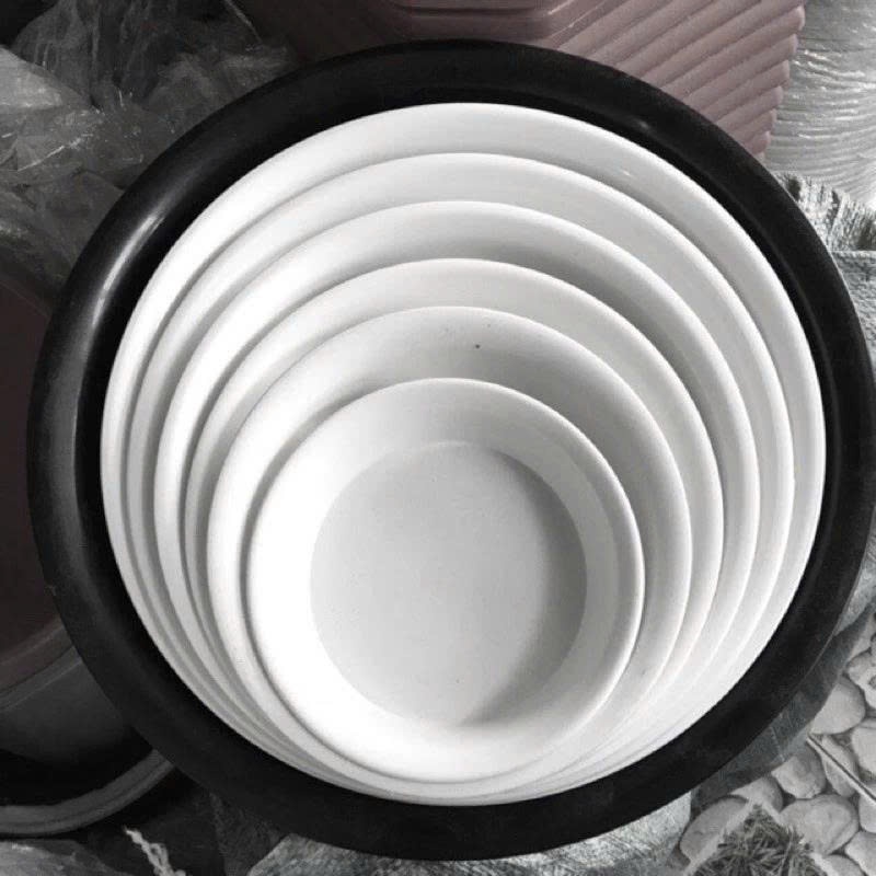 Đĩa lót size to chậu nhựa phi 40-45cm có màu trắng và đen