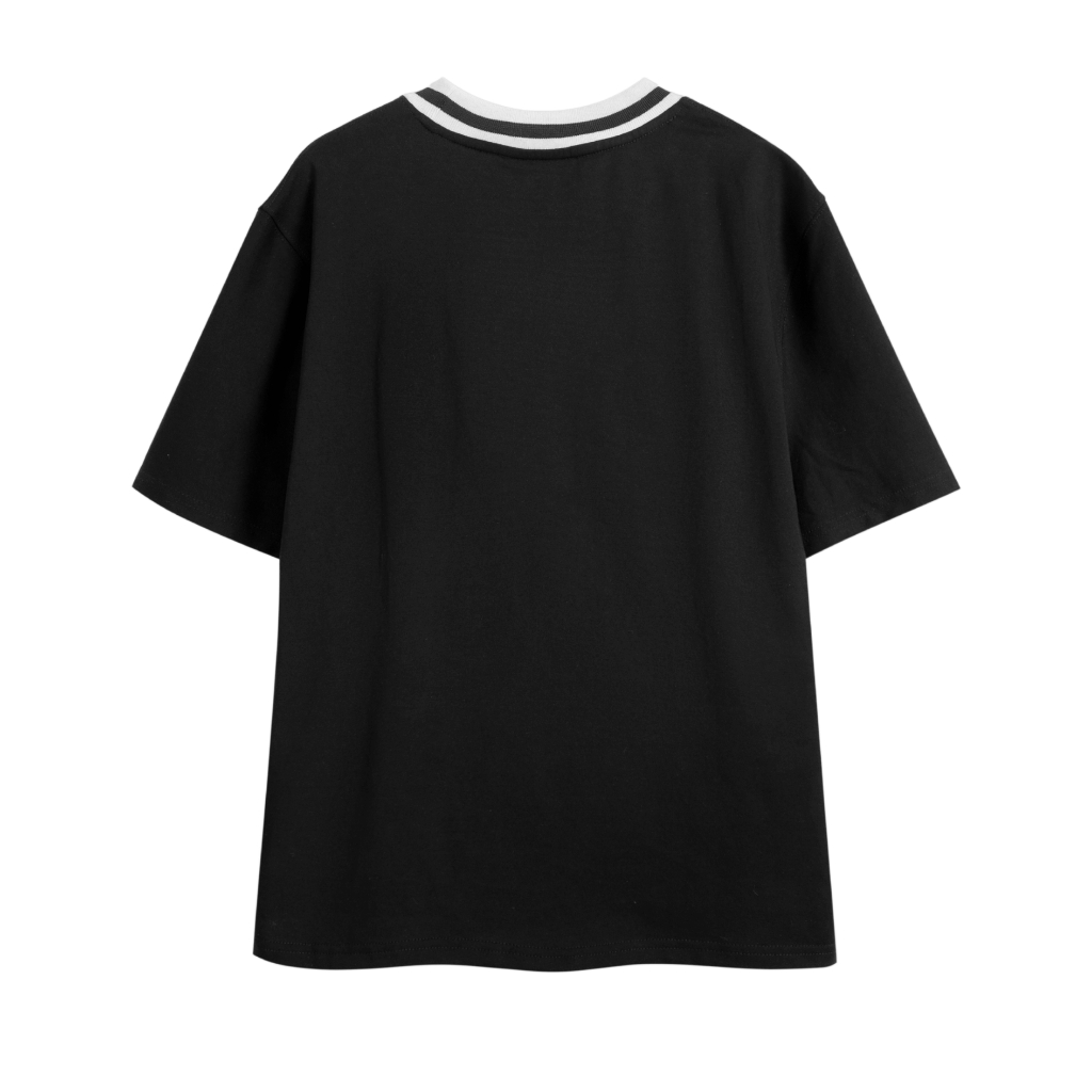 Áo thun Nam THÊU CHỮ NỔI Cotton 250MSG, Co Dãn, Regular Fit, Dễ Phối Outfit- SHINGHAI