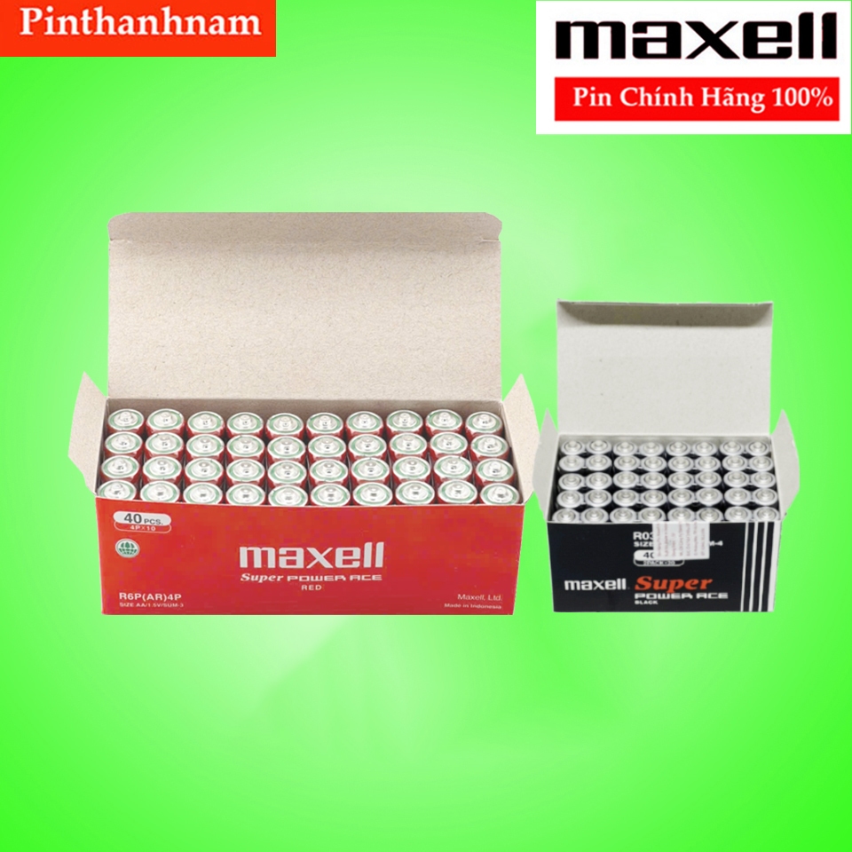 Hộp 40 Viên Pin Maxell AA / AAA 1,5V Siêu Bền Sản Xuất tại Indonesia ...