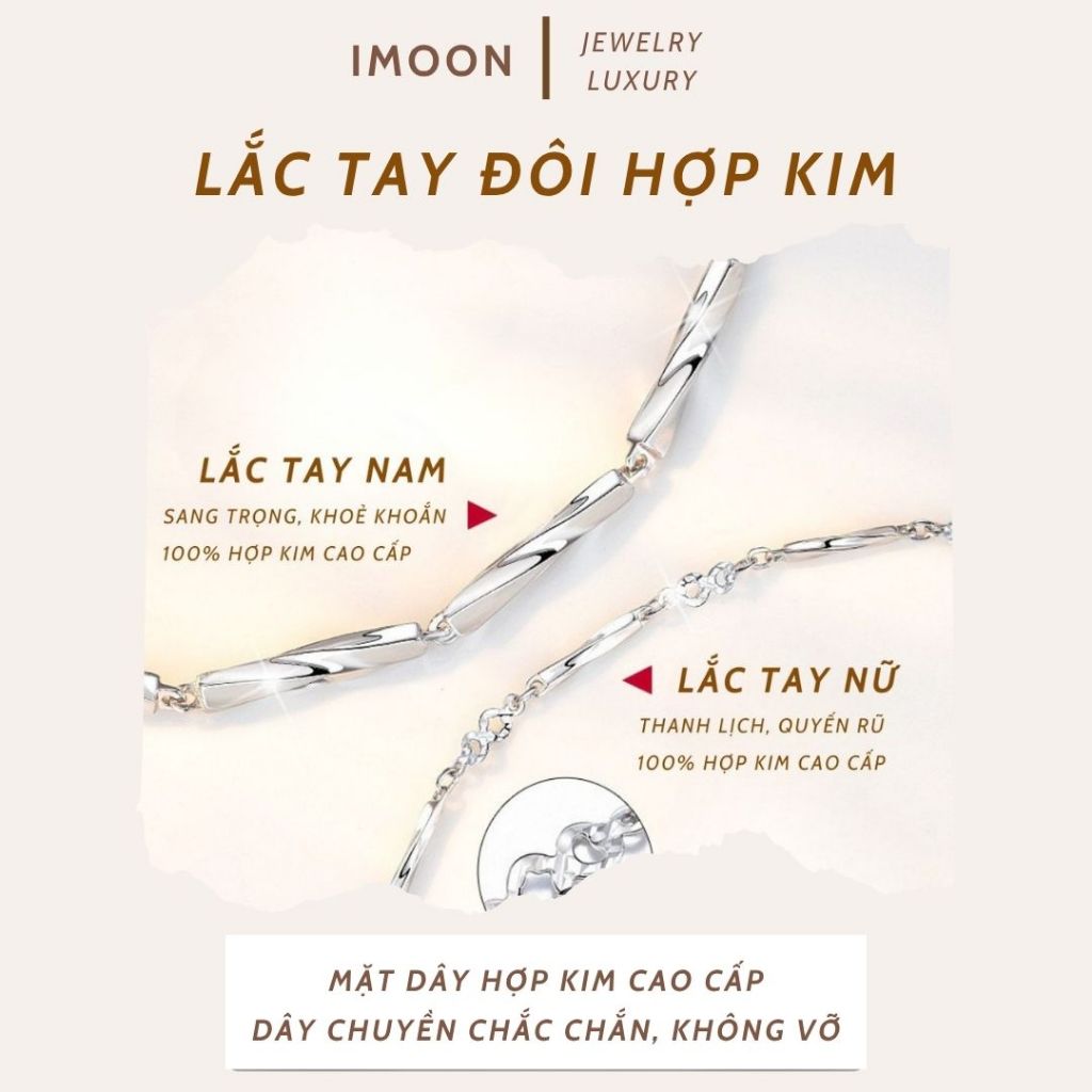 [ HỢP KIM BẠC ] Vòng Tay Đôi "Eternal Twist" bạc S925 Không Gỉ Tặng Người Yêu, Lắc Tay Đôi Tình Yêu IMOON017
