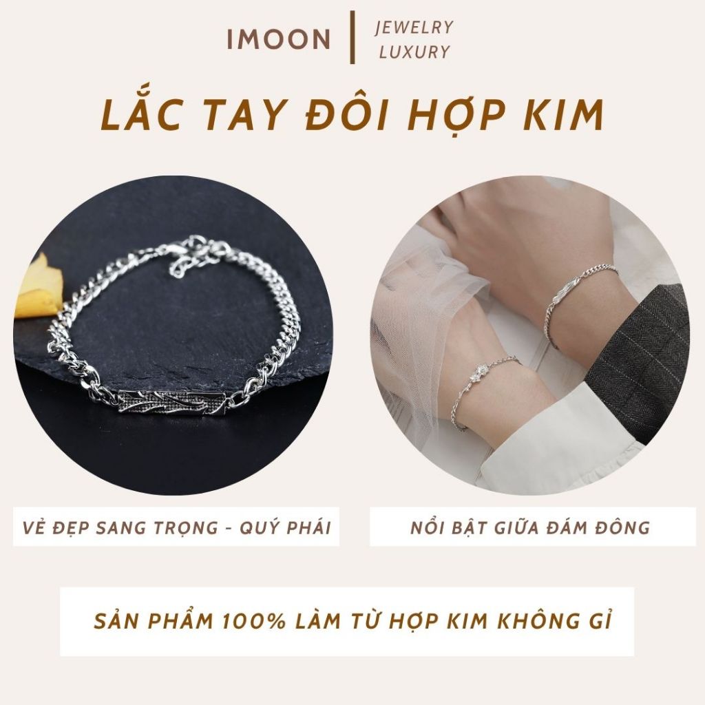 [ HỢP KIM BẠC ] Vòng Tay Đôi "Floral Wish" bạc S925 Không Gỉ Tặng Người Yêu, Lắc Tay Đôi Tình Yêu IMOON018