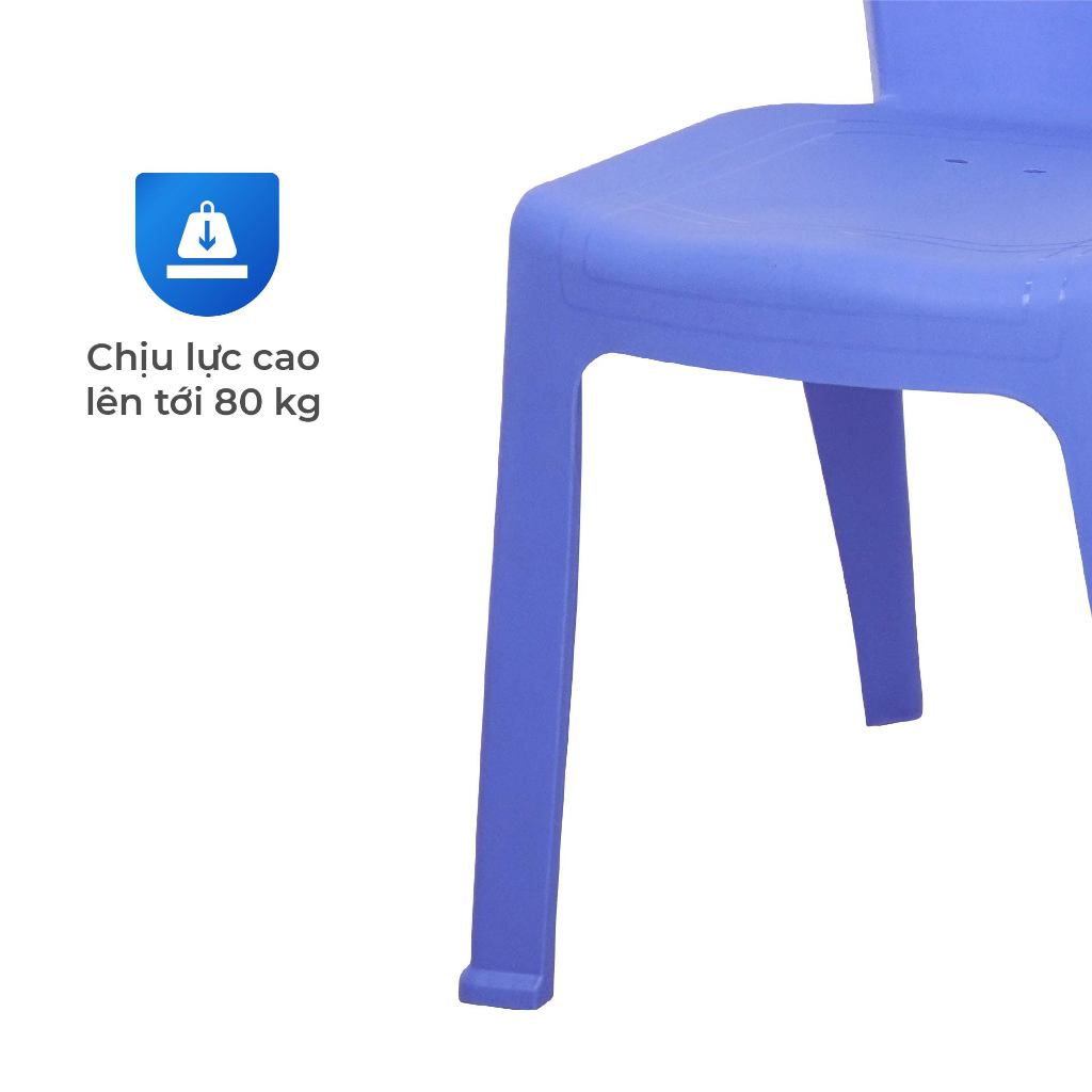 Ghế nhựa tựa lưng Jumbo QUI PHÚC, size lớn, combo 4,6,10, chống kẹt ghế, chắc chắn, bền màu, an toàn