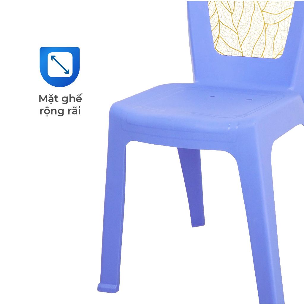 Ghế nhựa tựa lưng Jumbo QUI PHÚC, size lớn, combo 4,6,10, chống kẹt ghế, chắc chắn, bền màu, an toàn