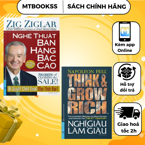 Sách - Combo Nghệ Thuật Bán Hàng Bậc Cao + Nghĩ Giàu Và Làm Giàu (khổ lớn) - First News