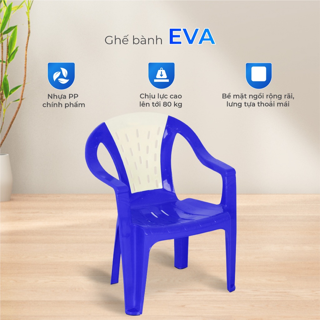 Ghế nhựa tựa lưng Eva QUI PHÚC, combo 4,6,10 ghế, chắc chắn, an toàn, chống trượt, ghế ngồi thoải mái, chịu lực 80kg