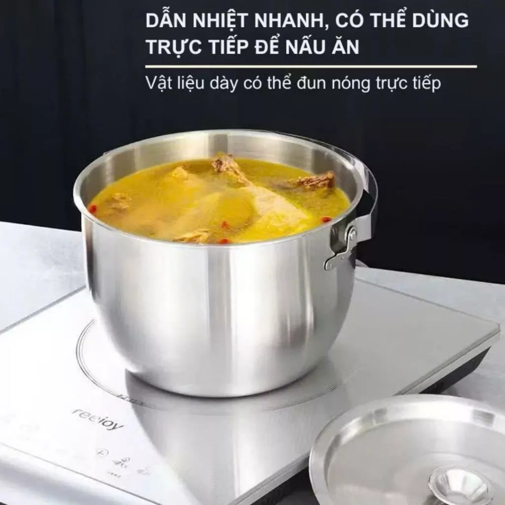 Nồi lọc dầu mỡ inox 316 đa năng đựng dầu ăn tiện lợi, có lưới lọc, an toàn thực phẩm