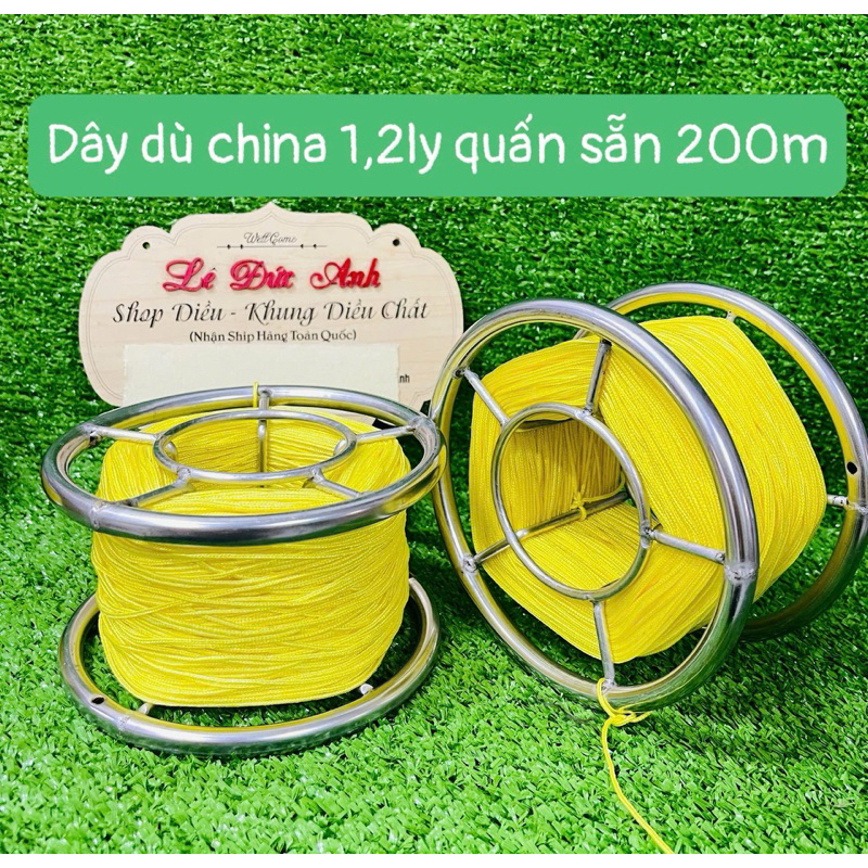 200m Dây dù china 1ly2 thả diều 2m-2m4 đã quấn sẵn vào guồng | Shopee ...