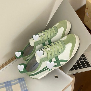 Giày thể thao thời trang đế bệt bigsize nam nữ cổ thấp Onit_suka Tig_er màu xanh cốm green êm nhẹ , sneaker cao cấp