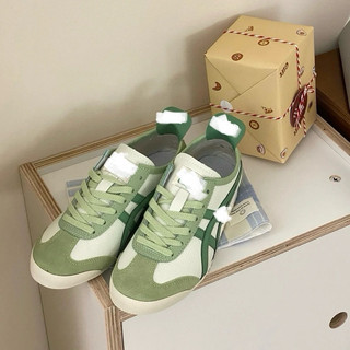 Giày thể thao thời trang đế bệt bigsize nam nữ cổ thấp Onit_suka Tig_er màu xanh cốm green êm nhẹ , sneaker cao cấp