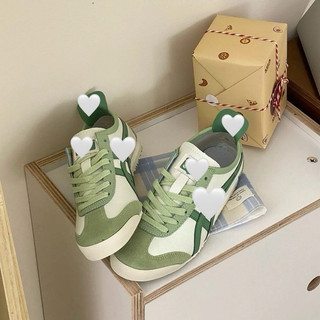 Giày thể thao thời trang đế bệt bigsize nam nữ cổ thấp Onit_suka Tig_er màu xanh cốm green êm nhẹ , sneaker cao cấp