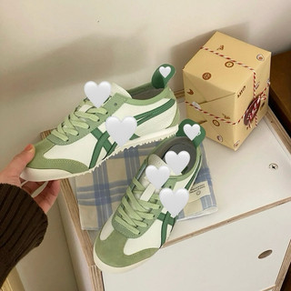 Giày thể thao thời trang đế bệt bigsize nam nữ cổ thấp Onit_suka Tig_er màu xanh cốm green êm nhẹ , sneaker cao cấp
