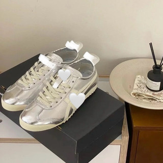 Giày thời trang Onit_suka Tig_er nữ sliver màu bạc đế đệt dáng thể thao siêu êm nhẹ , sneaker đế thấp dễ thương cao cấp