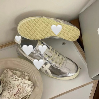 Giày thời trang Onit_suka Tig_er nữ sliver màu bạc đế đệt dáng thể thao siêu êm nhẹ , sneaker đế thấp dễ thương cao cấp