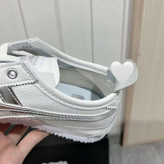 Giày thời trang Onit_suka Ti_ger bigsize nữ đế bệt màu trắng bạc cao cấp , sneaker thời trang nữ cao cấp da xịn êm nhẹ